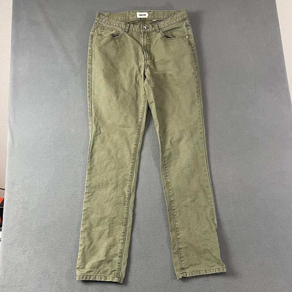 Taylor Stitch Men’s 32X33 Green Democratic Slims Straight Casual Chino Preppy
